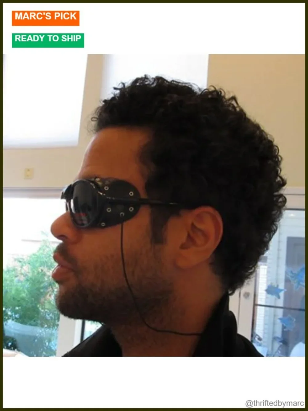 Polarized Aviator Sunglasses with Leatherette Side Shields for Motorcycle Hiking